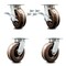 Service Caster 6 Inch Kingpinless High Temp Phenolic Wheel Caster Swivel Locks 2 Brakes, 4PK SCC-KP30S620-PHRHT-SLB-BSL-2-BSL-2 - alternate 1